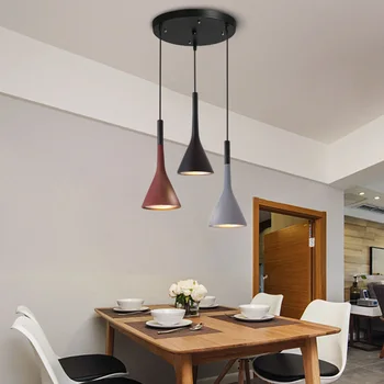 Modern LED E27 kolye lamba başucu aydınlatma için alüminyum abajur ev oturma odası yemek odası tavan asılı ışıklar