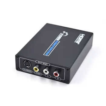 3RCA AV CVBS Kompozit S-Video R / L Ses HDMI dönüştürücü adaptör desteği 1080 P PS2 PS3 NES SNES Nintendo 64 HDTV