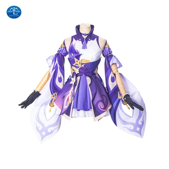 Yeni Anime Oyunu Genshin Darbe Keqing Cosplay Kostüm Kıyafet Yetişkin Erkek Kadın Üniforma Parti Elbise Cadılar Bayramı Karnaval Tam Set