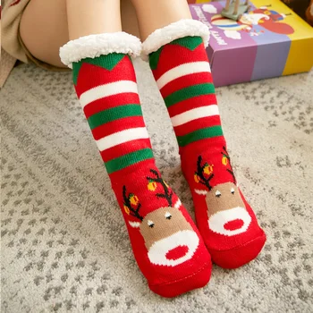 Tatil Sıcak Kış Noel Çorap Kat Çorap Kar Çorap Noel Çorap Ev Uyku Terlik Halı Çorap Çorap Kadın