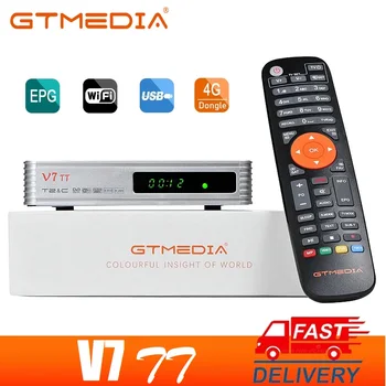 TT Uydu DVB-T2 265 H. HEVC 10Bit Tuner USB WİFİ TDT Anten İle Üst Kutusu Set GTMEDİA V7 TV ReceiverTerrestrial Kablo Decoder 