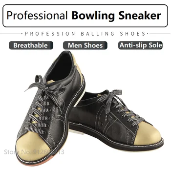 Bowling Malzemeleri Erkekler için Deri Bowling Ayakkabıları Erkek Sağ el Anti-skid Taban spor ayakkabılar Profesyonel Rahat Eğitmen