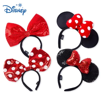 Disney Mickey Minnie Mouse Kulak Şapkalar Sevimli Pamuk Kızlar Güzel Kafa Bandı Kızlar Tatil Çocuklar Hairband Saç Elbise Aksesuarları