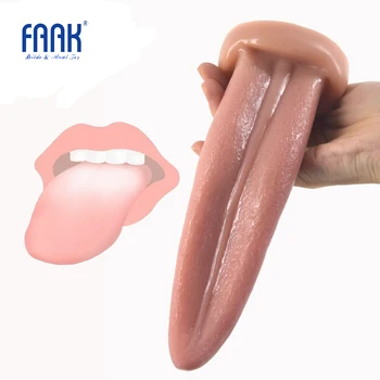FAAK Anal plug gerçekçi dil butt plug g-spot teşvik cilt rengi seks oyuncakları oral seks erotik ürünler pürüzlü yüzey seks shop
