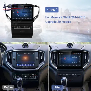 Maserati Ghibli 2014-2016 için Android Araba Radyo 2Din Autoradio Stereo Alıcısı GPS Navi Multimedya Video Oynatıcı Kafa Ünitesi Ekran