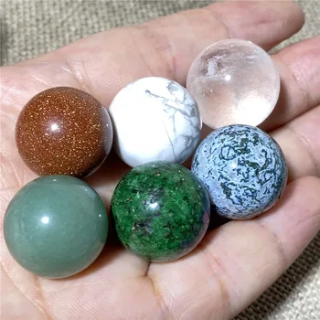 Çeşitli Doğal Kristal Küre Kuvars şifa taşları Feng Shui Hediye Numune Reiki Wicca Süslemeleri Ev Dekorasyon İçin
