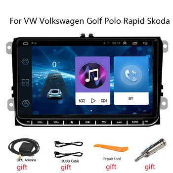 Android Araba Radyo Multimedya Oynatıcı VW Volkswagen Golf Polo skoda rapid octavia Radyo Tiguan Passat GPS Navigasyon Bluetooth
