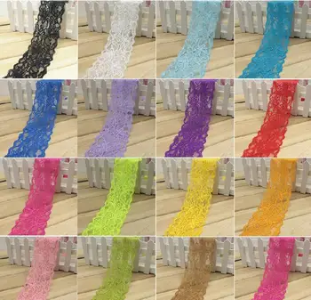 10 renkler 10 M / grup 8-8. 7 cm Elastik Dantel Kumaş, Dikiş İsviçre Trim Düğün Dantel DIY Konfeksiyon Aksesuarları #B46