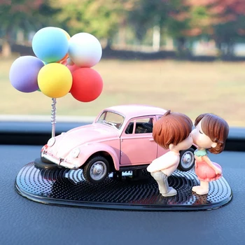 Sevimli araba modeli araba dekorasyon dashboard merkezi konsol araba aksesuarları dekorasyon çift hediye doğum günü hediyesi kız kek dekorasyon