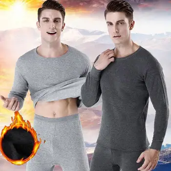 Termal iç çamaşır Setleri Erkekler İçin Kış İç Çamaşırı Paçalı Don Takım Elbise Kış Giysileri Erkekler Artı Polar Kalın Termal Giyim