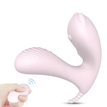 Giyilebilir Kablosuz Strapon Dildo Vibratör Yatıyordu G Spot Vibratör Su Geçirmez Klitoris Stimülatörü Yetişkin Seks Oyuncakları Kadın Çiftler İçin