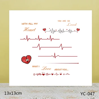 AZSG Kalp Atışı ses Temizle Pullar DIY Scrapbooking / Kart Yapımı / Albümü Dekoratif Lastik Damga El Sanatları