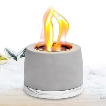 Ateş çukuru Taşınabilir Küçük Masa Üstü Sürtünme Alkol Dayanıklı Kase Yakıtlı Beton Mini Şömine Kapalı Açık Kış için