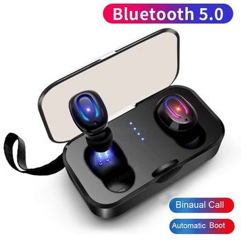 T18S Tws Bluetooth 5.0 Kulaklık Görünmez Mini kablosuz kulaklık Stereo Derin Bas Kulaklık İle Şarj Kutusu