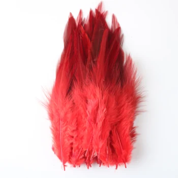 50 Adet/grup Horoz Kırmızı Tavuk Tüyleri El Sanatları İçin 4-6 İnç 10-15cm sülün Tüyleri Tüy Takı Dekorasyon Tüyleri