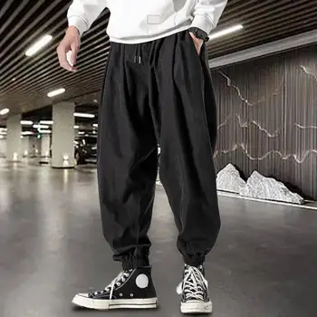 Şık Rahat Pantolon Elastik Kemer Uzun Bahar Sonbahar İnce Tarzı Hip Hop Pantolon Sıkı Joggers Pantolon Streetwear