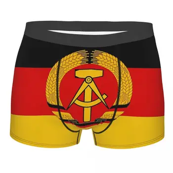 Doğu Almanya DDR Ulusal Bayrak Külot Pamuk Külot erkek İç Çamaşırı Seksi Şort Boxer Külot