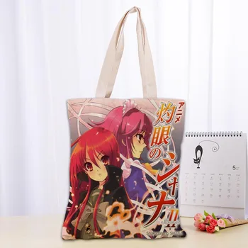 Yeni Varış Shakugan Hiçbir Shana Anime Çanta Katlanabilir alışveriş çantası Kullanımlık Eko Büyük Unisex Kanvas Kumaş omuzdan askili çanta Tote 0913