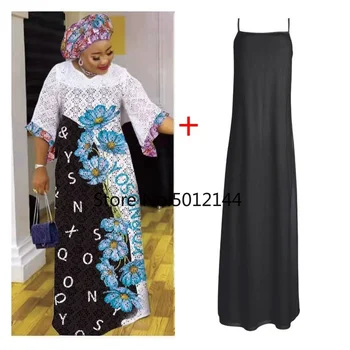 2 ADET Kadınlar için Afrika Elbiseler Baskı Maxi Elbise Afrika Femme 2022 Dashiki İçi Boş Uzun Elbise Afrika Giysi Kadın