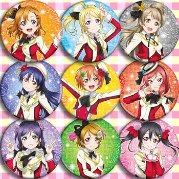 Sevimli Anime Aşk Canlı! Cosplay Prop Pin Broş Rozetleri Düğme Oyunu Metal Rozet Broş Pins Japonya Anime Koleksiyonu Hediyelik Eşya Hediyeler