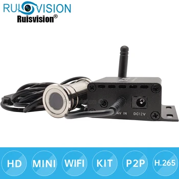 WİFİ AHD DVR Kiti İle 720P Mini kedi gözü Kamera 1080P Küçük Kablosuz Gözetim Kaydedici Kapalı Ev güvenlik kapıları Kamera