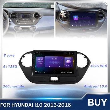Android 2 Din 128G Araba Radyo GPS Navigasyon Hyundai i10 2013 2014 2015 2016 Araba Dokunmatik Ekran DVD Multimedya Oynatıcı Stereo