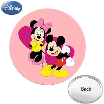 Disney Minnie Mickey Mouse Tek Taraflı Yuvarlak Fotoğraf Baskılı cep aynaları Kompakt Taşınabilir makyaj aynaları Çanta için 2022 MIK82