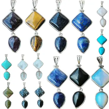 Kaplan Gözü Kristal Sodalite Lapis Lazuli Unakite Howlite Opal Carnelian Mavi Kum Jaspe Kolye Boncuk WFH868