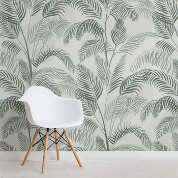 Büyük Yeşil Mürekkep Tropikal palmiye Yaprakları Yaprak 3d Duvar Kağıdı Duvar Banyo Koridor Yatak Odası Arka Plan Duvar Kağıtları Ev Dekor