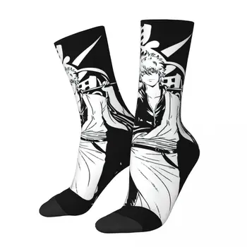 Komik Çılgın Çorap Erkekler için GİNTOKİ Hip Hop Harajuku Gintama Kagura Anime Mutlu Dikişsiz Desen Baskılı Erkek Ekip Çorap Rahat Hediye