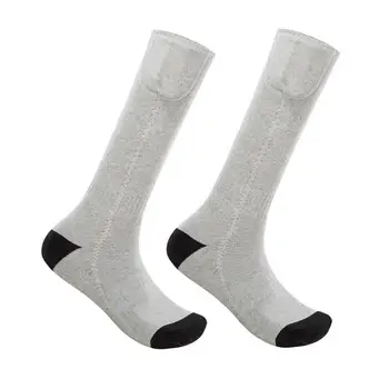 1 Takım Isıtmalı Çorap Deforme Olmayan 3 Dişliler Ayak İsıtıcı Hızlı Şarj Sıcak Çorap Termal Çorap Açık