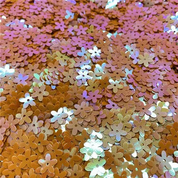 500 Adet / grup 10mm Sequins PVC Düz Çiçek Şekli Gevşek Pullu Paillettes Dikiş El Sanatları DIY Scrapbooking #04