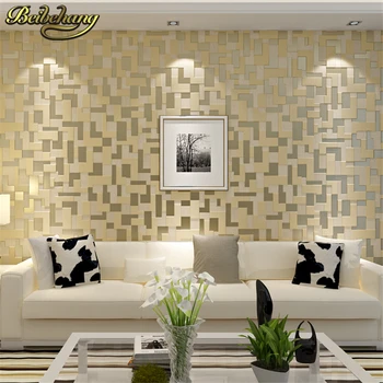 beibehang 3D kabartmalı nonwoven stereoskopik mozaik duvar kağıdı ruloları modern dokuma akın duvar kağıdı oturma odası Ev Dekorasyon
