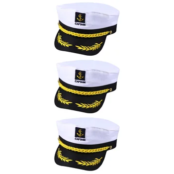 Şapka Kaptan Kap Kostüm Şapka Donanma Amiral Snapback Deniz Denizci Gemi Denizcilik Parti Aksesuarı Ayarlanabilir Komik S Tarzı Yenilikler