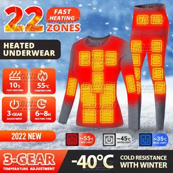 Kış termal ısıtmalı ceket erkekler yelek ısıtmalı ıç çamaşırı erkek kayak takım elbise USB elektrikli ısıtma polar termal paçalı don giyim