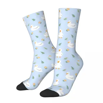 Yeni Erkek Erkek Çorap Harajuku Sevimli Ördek Çiçek Çorap Karikatür Spor kadın Çorap İlkbahar Yaz Sonbahar Kış