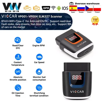 Viecar ELM327 PIC18F25K80 OBD 2 OBD2 Bluetooth Uyumlu WIFI IOS Tarayıcı Oto Araçları ODB2 Araç Teşhis PK ELM 327 V 1 5