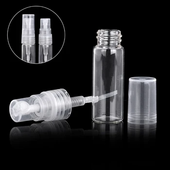 100 Adet 3ml Mini Şeffaf Plastik Doldurulabilir Sprey Şişesi Parfüm Gargara Atomizer 