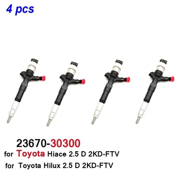 4 Adet 23670-30300 dizel yakıt enjektörü 095000-7761 7760 Toyota Hilux Hiace İçin Motor yüksek basınçlı enjektör Memesi