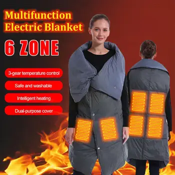 Açık kış sıcak Usb elektrikli ısıtma yelek ceket ısıtmalı çok fonksiyonlu battaniye akıllı şal vücut ısıtıcı ısı L3l3