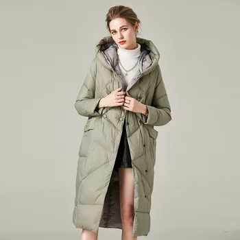 Kadın Kış Aşağı Ceketler Kruvaze Uzun Sıcak Kalın Düz Kirpi Ceket Ofis Bayan Büyük Boy Giyim 2021 Yeni