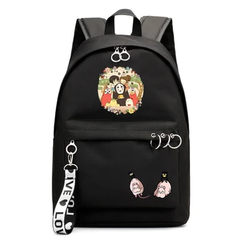 Sırt çantası Ruhların Kaçışı Erkek Kız Moda Rahat Packsack Fermuar Schoolbag Sırt Çantası Omuzlar Laptop çantası Teenger Öğrenci Bookbag