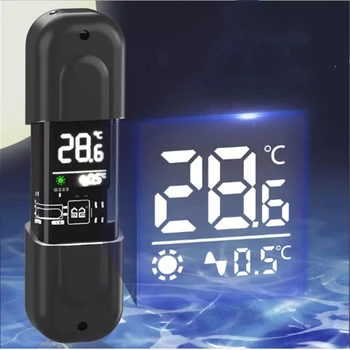 Akvaryum sıcaklık göstergesi yüksek hassasiyetli akvaryum termometresi dalış dijital ekran kalibrasyon termometre Sensitiv