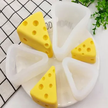 3D Peynir Mousse Kek silikon kalıp Buz Küpü Yumuşak El Yapımı Sabun Mum Dondurma Jöle Fondan Araçları Mutfak Aksesuarları