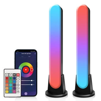 RGB LED şerit ışık Bluetooth uyumlu kontrol ritim ışık Net müzik atmosfer lambaları masaüstü indüksiyon seti dekor