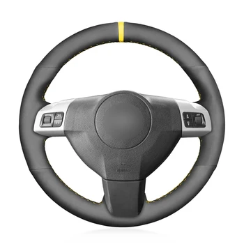 Siyah Suni Süet İşaretleyici direksiyon kılıfı Opel Astra (H) Signum Corsa 2004-2009 Zaflra (B) 2005-2014 Vectra (C) 2005-2009