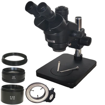 7X-45X Simul Odak Elektronik Lehimleme Trinoküler Stereo Mikroskop Kamera 0.5 X Portu Takı Cep Telefonu PCB Tamir Araçları