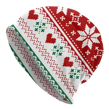 Merry Christmas Santa Skullies bere şapkalar Goth Sonbahar Kış Kayak Unisex Kapaklar Yetişkin Bahar Sıcak Çift kullanımlı Kaput Örme Şapka
