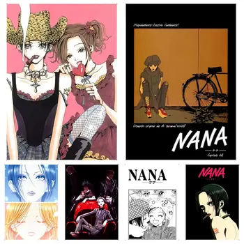 Japon Klasik Anime NANA Vintage Posterler Yapışkan HD Kaliteli Duvar Sanatı Retro Posterler ev duvar dekoru
