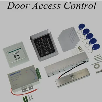 Seti Elektrikli Kapı Kilidi RFID Kapı Erişim Kontrol Sistemi Seti Kiti + Manyetik Kilit + Güç